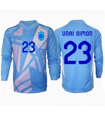 Spanien Unai Simon #23 Målvakt Hemmatröja EM 2024 Långärmad